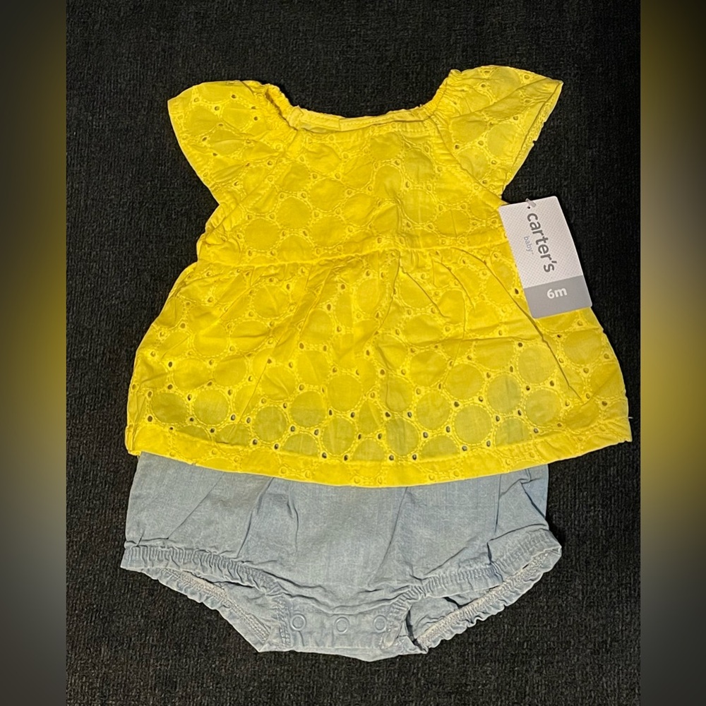 Carter's Yellow and Blue Baby Romper